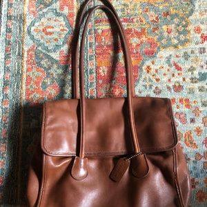Coach leather shoulder bag